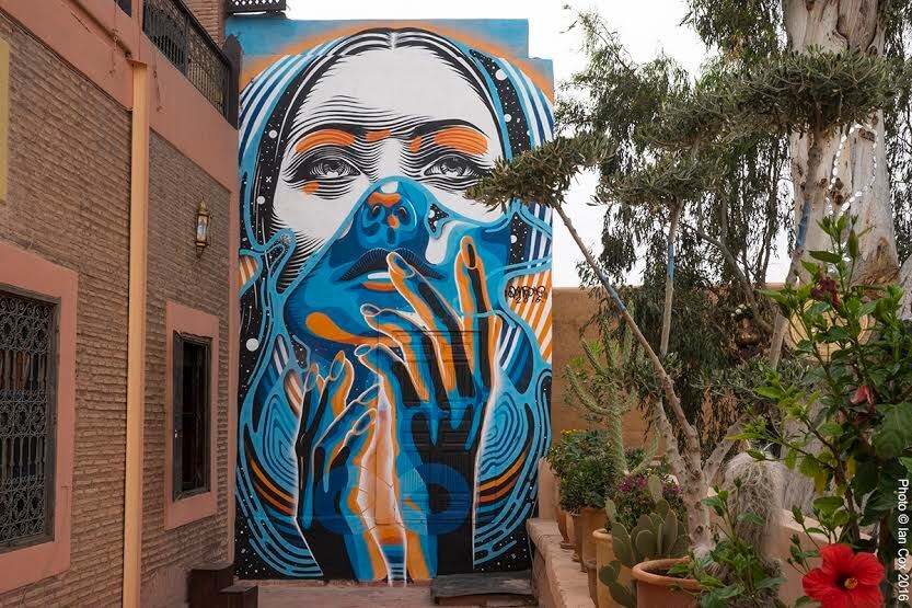 Historic Moroccan palace craftsmanship with painted and carved detail