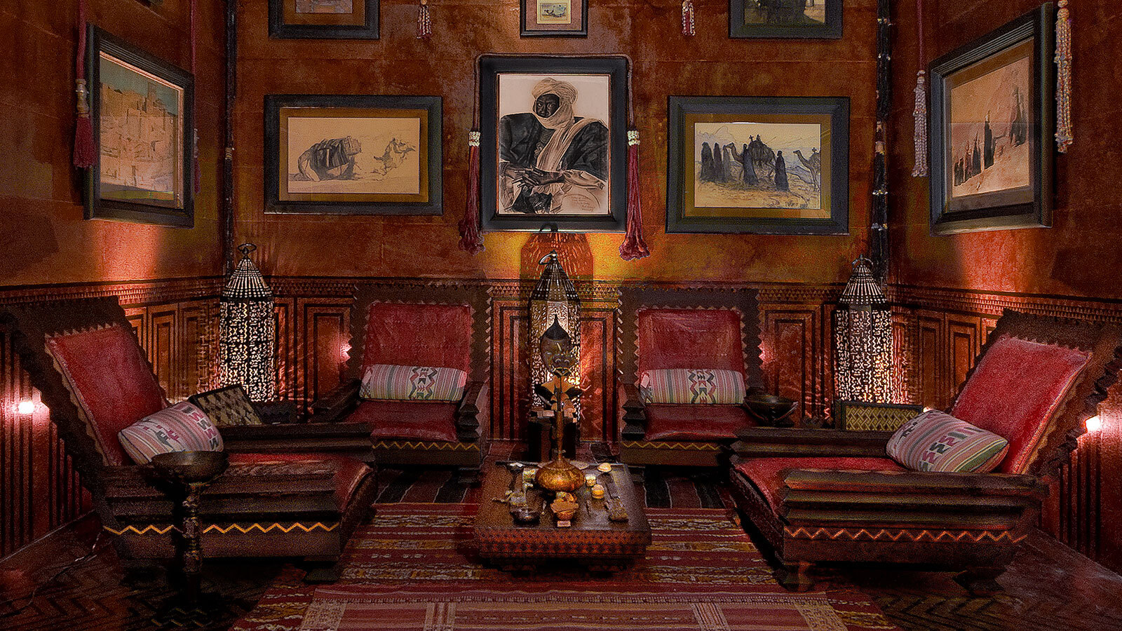 Museum architecture and exhibition interior in Marrakech